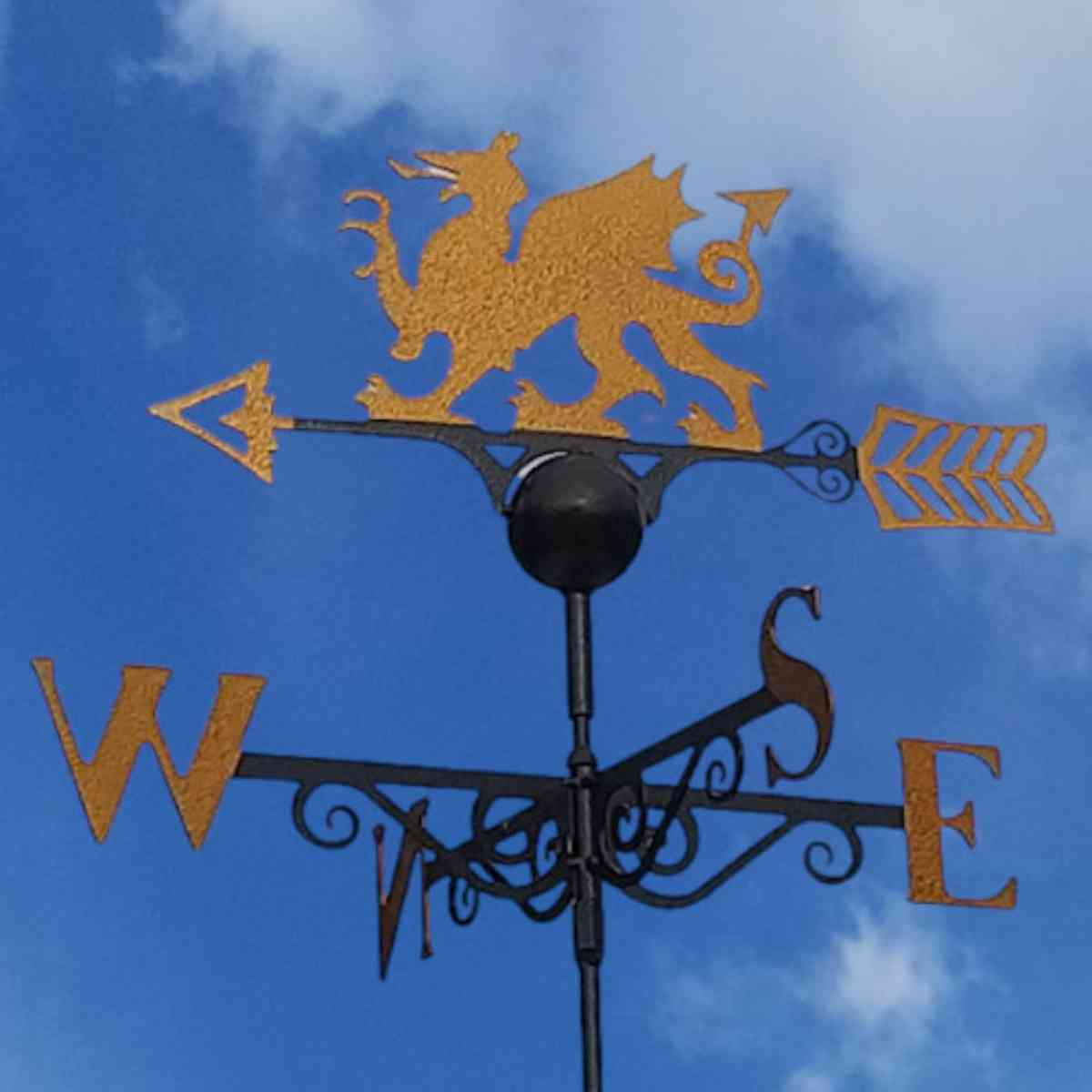 gold welsh dragon weathervane